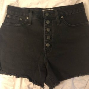 Madewell black jeans shorts